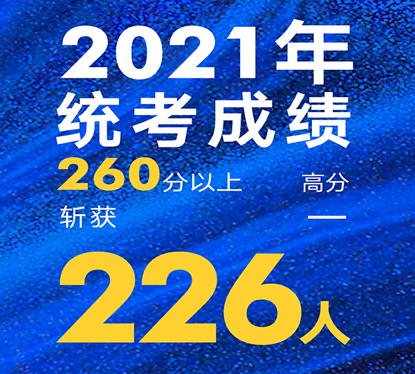 2021年斩获广西联考高分260分以上共226人